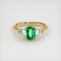 1.92 Ct. Emerald Ring, 18K Yellow Gold 1