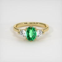 1.92 Ct. Emerald Ring, 18K Yellow Gold 1