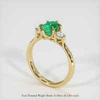 1.16 Ct. Emerald Ring, 18K Yellow Gold 2