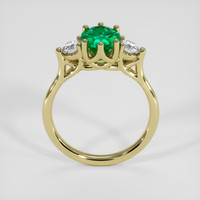1.29 Ct. Emerald Ring, 18K Yellow Gold 3