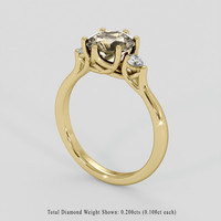 1.77 Ct. Brown Sapphire Ring, 18K Yellow Gold 2