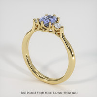 0.97 Ct. Bi Color Sapphire Ring, 18K Yellow Gold 2