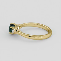 1.09 Ct. Greenish Blue Sapphire Ring, 18K Yellow Gold 4