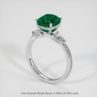 2.44 Ct. Emerald Ring, Platinum 950 2