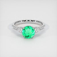 0.97 Ct. Emerald Ring, Platinum 950 1