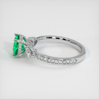 0.97 Ct. Emerald Ring, Platinum 950 4