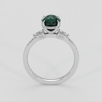 2.05 Ct. Bluish Green Sapphire Ring, Platinum 950 3