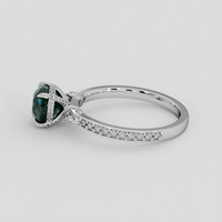 2.05 Ct. Bluish Green Sapphire Ring, Platinum 950 4