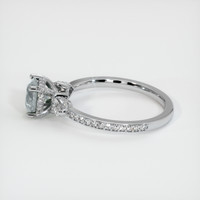 1.33 Ct. Greenish Blue Sapphire Ring, Platinum 950 4