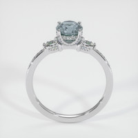 1.33 Ct. Greyish Blue Sapphire Ring, Platinum 950 3