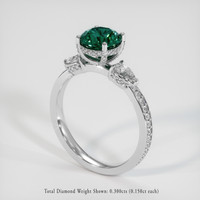 1.47 Ct. Bluish Green Sapphire Ring, Platinum 950 2