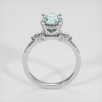 1.92 Ct. Greenish Blue Sapphire Ring, Platinum 950 3