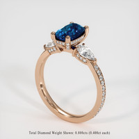 1.95 Ct. Sapphire Ring, 14K Rose Gold 2