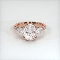 4.11 Ct. Pink Sapphire Ring, 14K Rose Gold 1