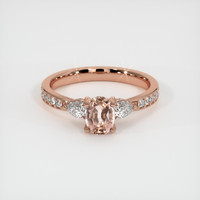 0.84 Ct. Padparadscha Sapphire Ring, 14K Rose Gold 1