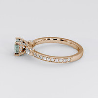 0.89 Ct. Bluish Green Sapphire Ring, 14K Rose Gold 4