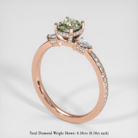 1.08 Ct. Sapphire Ring, 14K Rose Gold 2