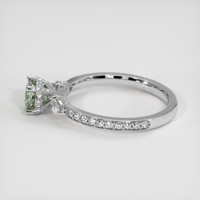 0.79 Ct. Green Sapphire Ring, 10K White Gold 4