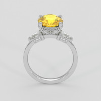 3.09 Ct. Yellow Sapphire Ring, 10K White Gold 3