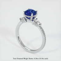 1.25 Ct. Sapphire Ring, 14K White Gold 2