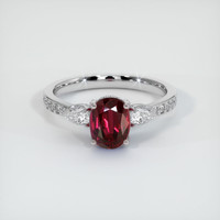 2.02 Ct. Ruby Ring, 14K White Gold 1