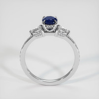 0.57 Ct. Blue Sapphire Ring, 14K White Gold 3