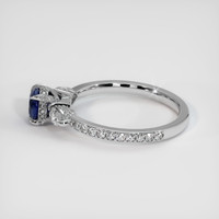 0.57 Ct. Blue Sapphire Ring, 14K White Gold 4