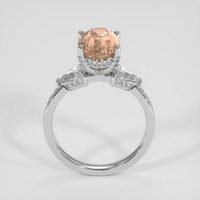 4.16 Ct. Padparadscha Sapphire Ring, 14K White Gold 3