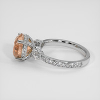 4.16 Ct. Padparadscha Sapphire Ring, 14K White Gold 4