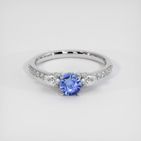 0.46 Ct. Blue Sapphire Ring, 14K White Gold 1