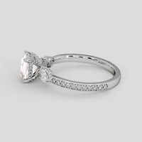 2.09 Ct. Peach Sapphire Ring, 14K White Gold 4