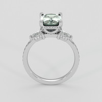 2.06 Ct. Greenish Blue Sapphire Ring, 14K White Gold 3