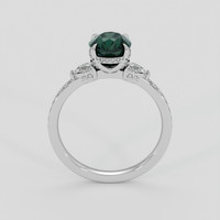 2.05 Ct. Bluish Green Sapphire Ring, 14K White Gold 3