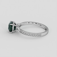 2.05 Ct. Bluish Green Sapphire Ring, 14K White Gold 4