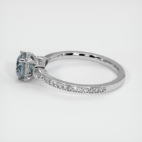 1.33 Ct. Greyish Blue Sapphire Ring, 14K White Gold 4