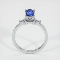 1.11 Ct. Blue Sapphire Ring, 18K White Gold 3