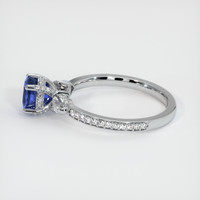 1.11 Ct. Blue Sapphire Ring, 18K White Gold 4