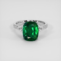 2.97 Ct. Emerald Ring, 18K White Gold 1