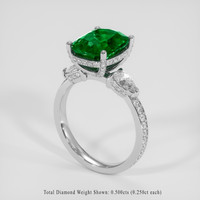 2.97 Ct. Emerald Ring, 18K White Gold 2