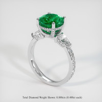 2.60 Ct. Emerald Ring, 18K White Gold 2