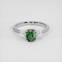 0.77 Ct. Alexandrite Ring, 18K White Gold 1