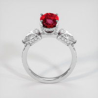 3.02 Ct. Ruby Ring, 18K White Gold 3