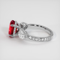3.02 Ct. Ruby Ring, 18K White Gold 4