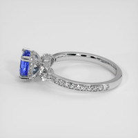 1.14 Ct. Blue Sapphire Ring, 18K White Gold 4