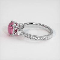 2.88 Ct. Reddish Pink Sapphire Ring, 18K White Gold 4