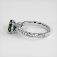 2.00 Ct. Bluish Green Sapphire Ring, 18K White Gold 4
