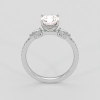 2.09 Ct. Peach Sapphire Ring, 18K White Gold 3