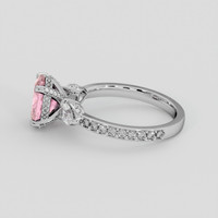 2.06 Ct. Pink Sapphire Ring, 18K White Gold 4
