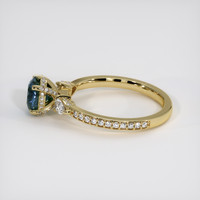 1.72 Ct. Greenish Blue Sapphire Ring, 10K Yellow Gold 4