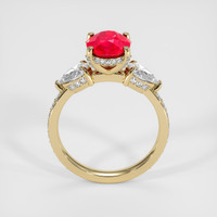 2.35 Ct. Ruby Ring, 14K Yellow Gold 3